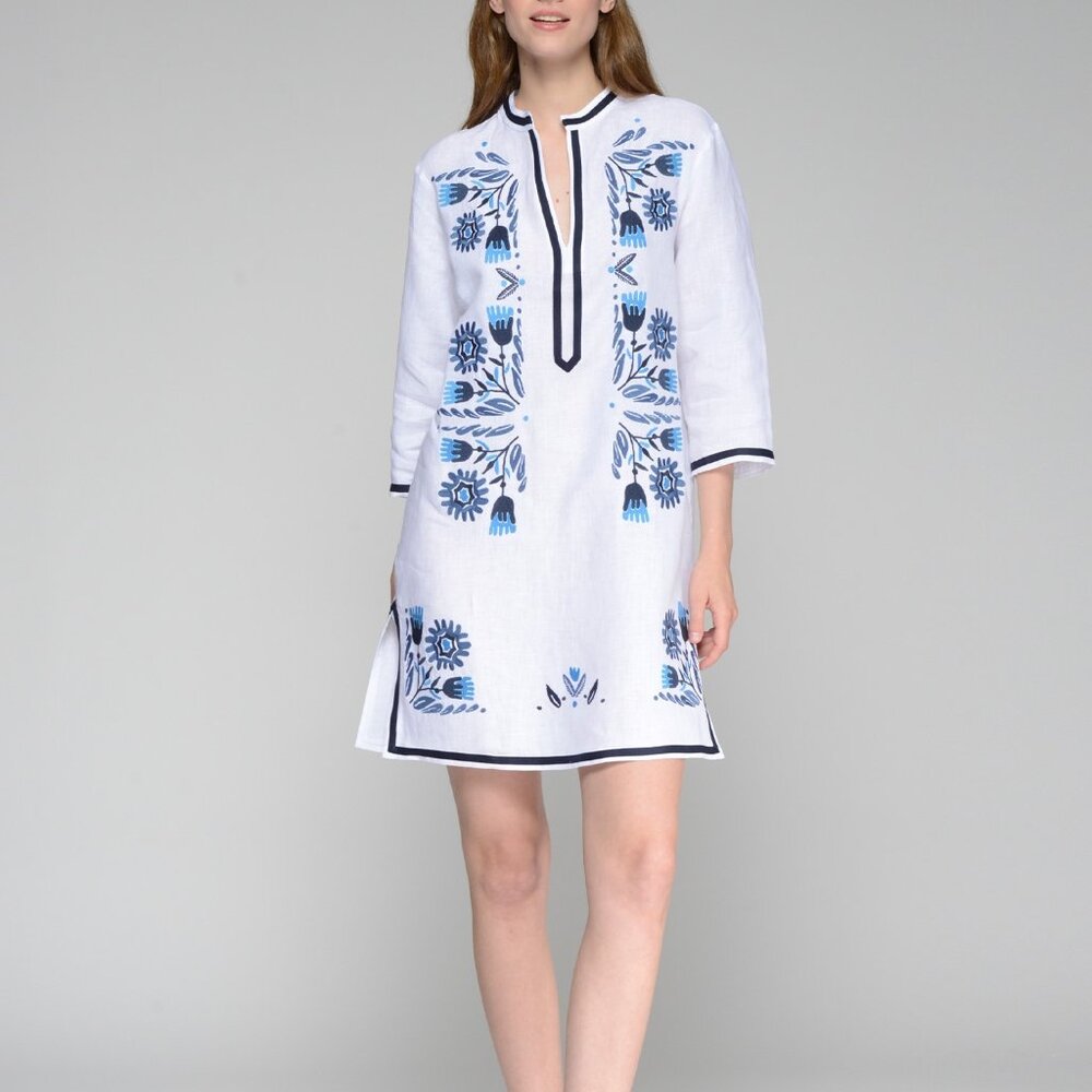 Dalia Kaftan Dress (White)